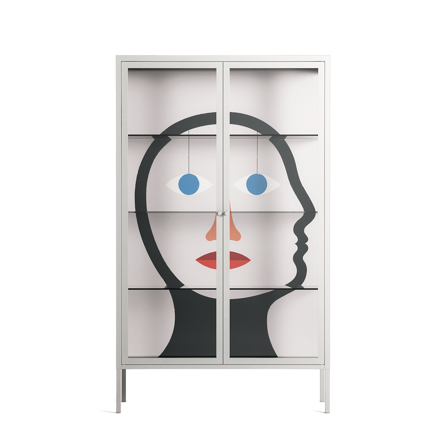 En_Suspend - Cabinet - David Vanadia - Chalk - Clear glass