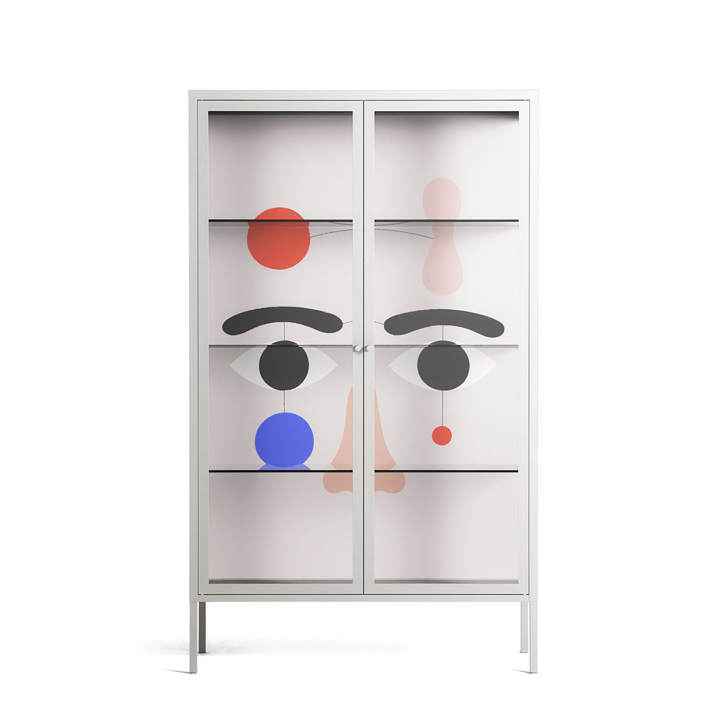 Équilibré - Cabinet - David Vanadia - Chalk - Clear glass