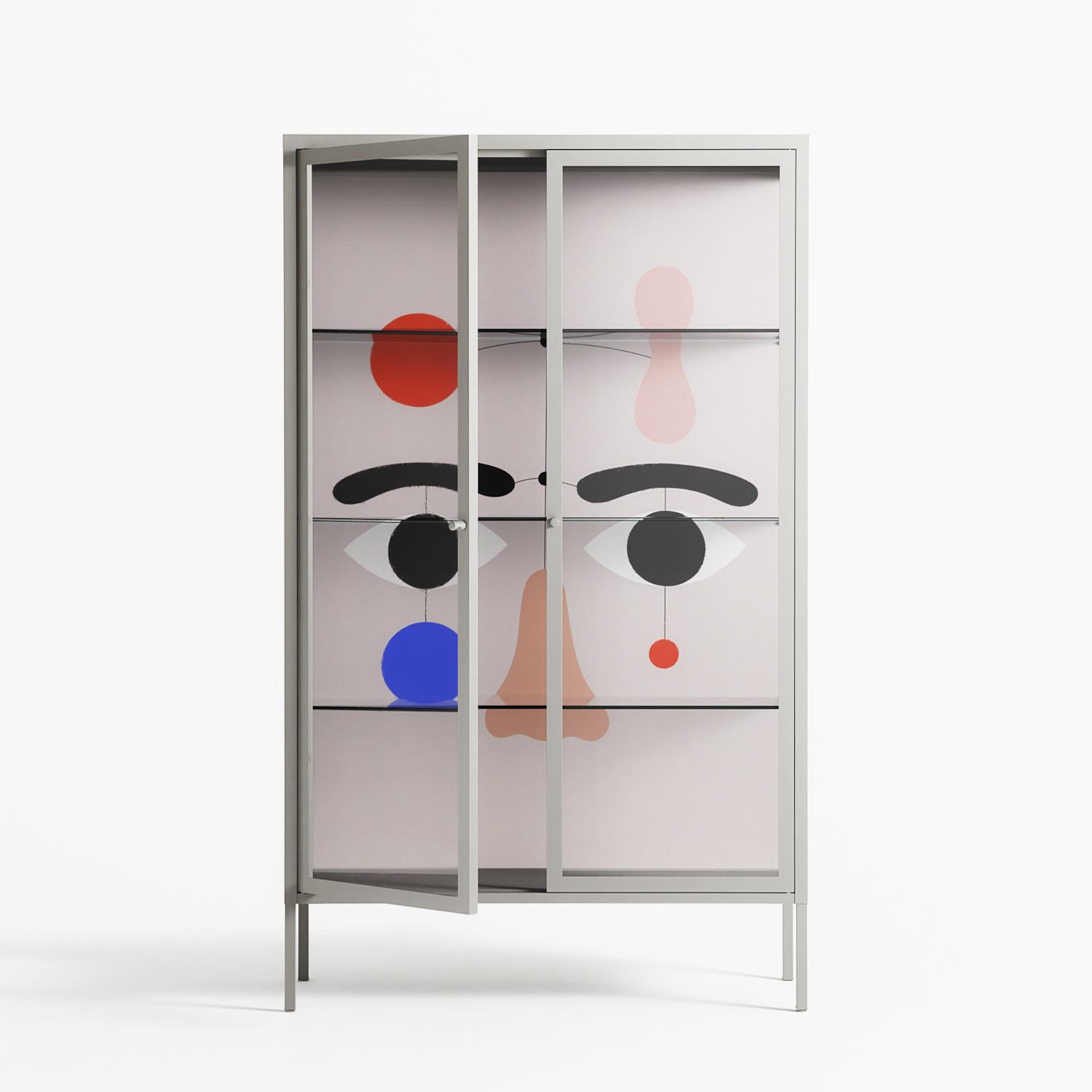 Équilibré - Cabinet - David Vanadia - Chalk - Clear glass
