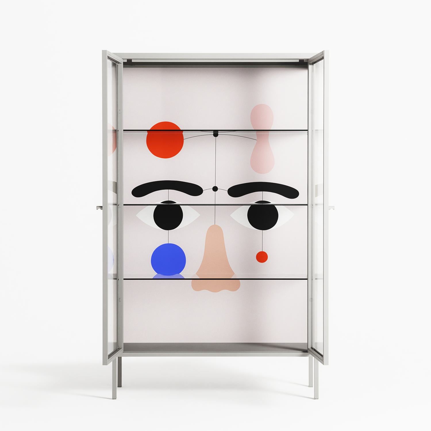 Équilibré - Cabinet - David Vanadia - Chalk - Clear glass