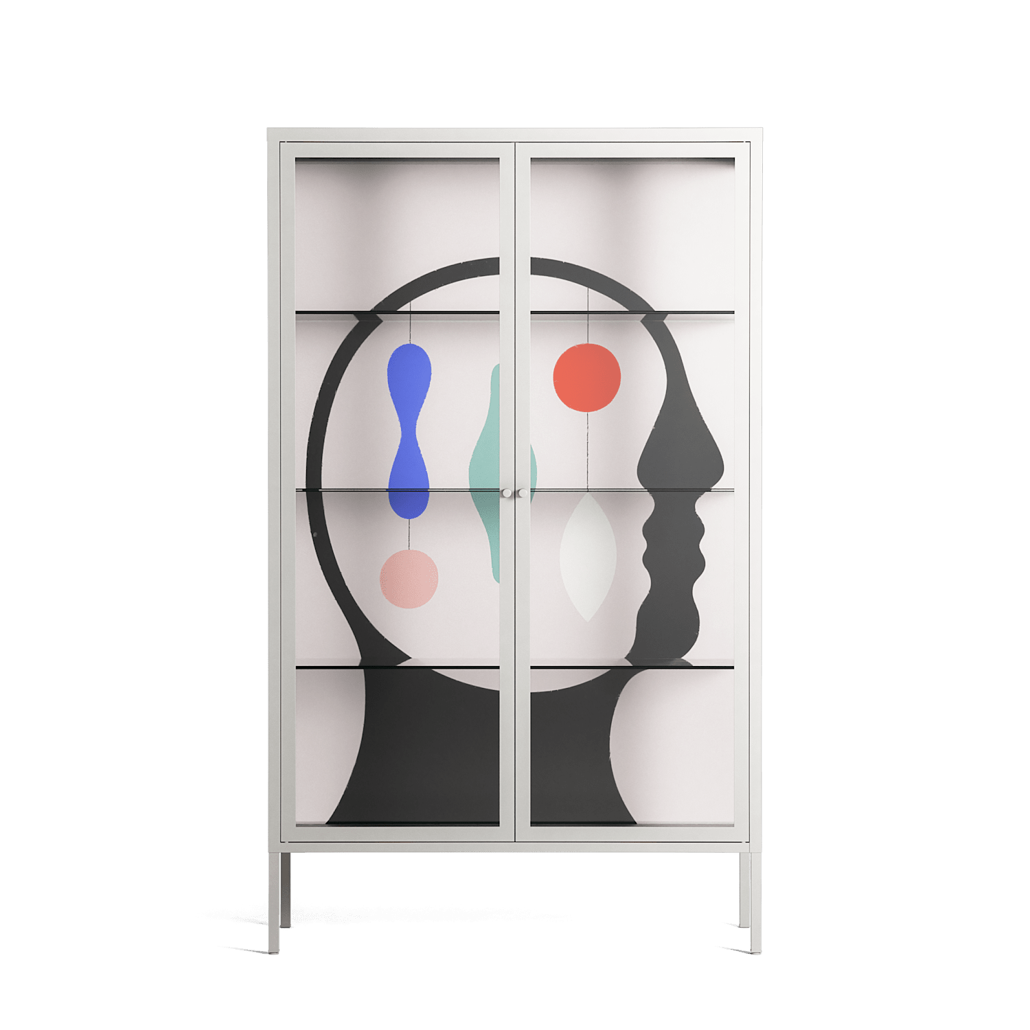 Équilibre_Intérieur - Cabinet - David Vanadia - Chalk - Clear glass