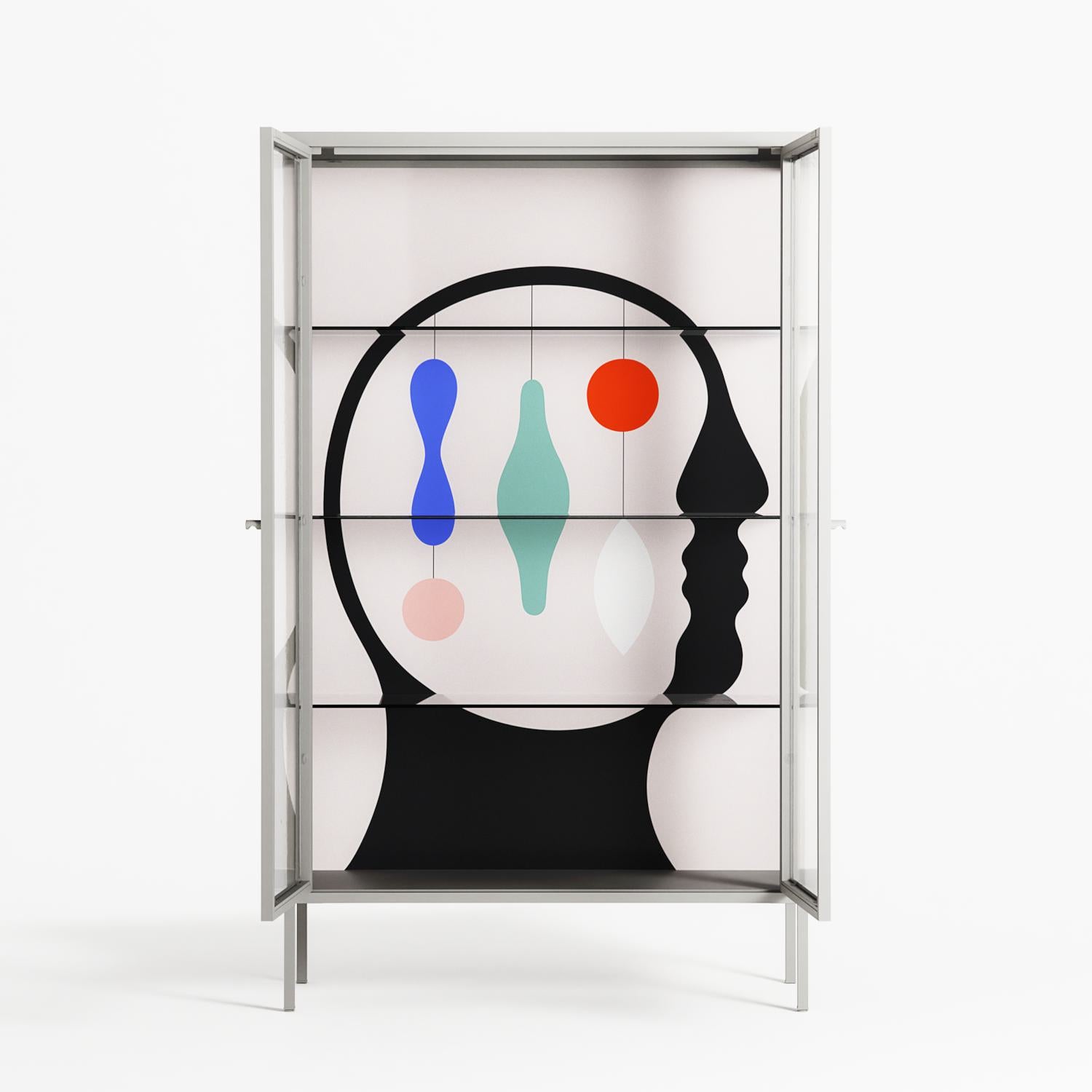 Équilibre_Intérieur - Cabinet - David Vanadia - Chalk - Clear glass