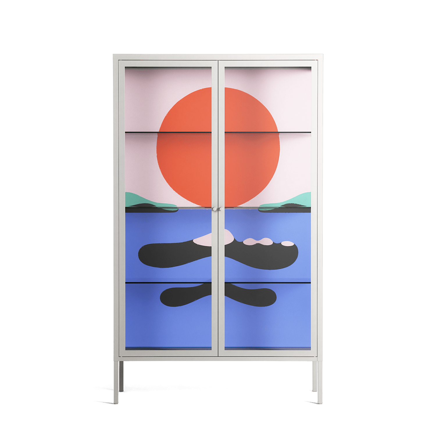 Immergé - Cabinet - David Vanadia - Chalk - Clear glass