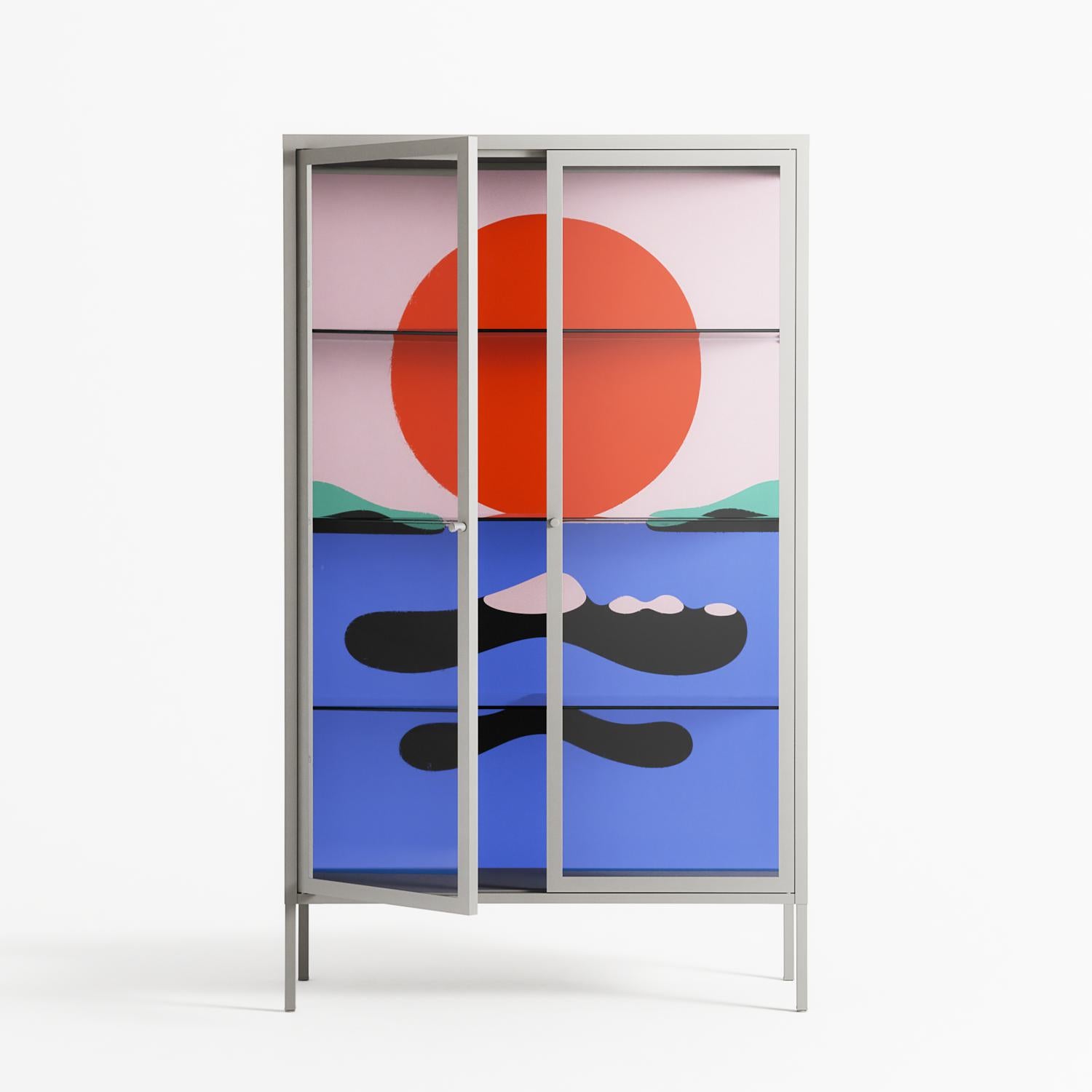 Immergé - Cabinet - David Vanadia - Chalk - Clear glass