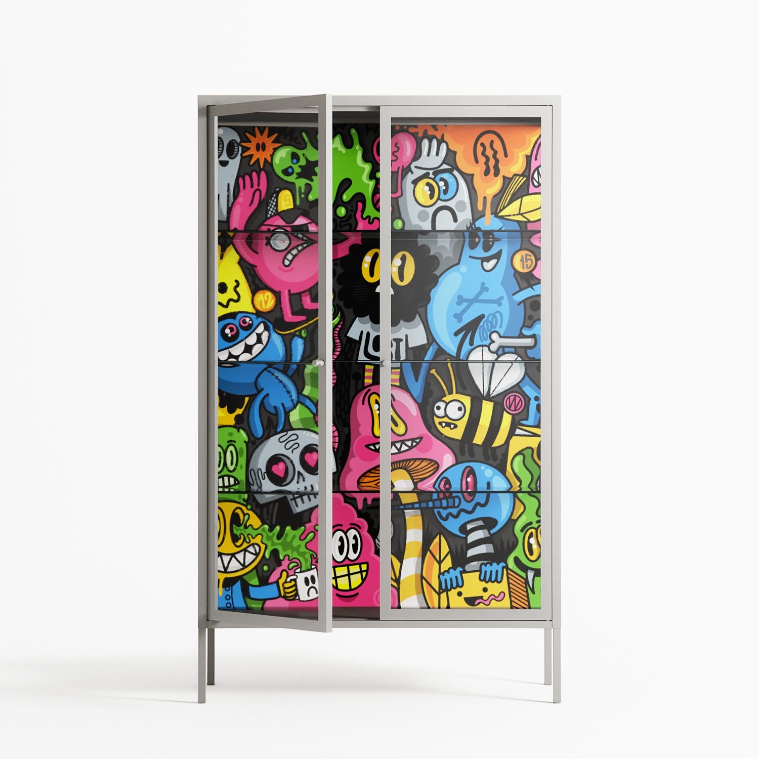 All The Good Guys - Cabinet - Craig Watkins - Chalk - Clear glass