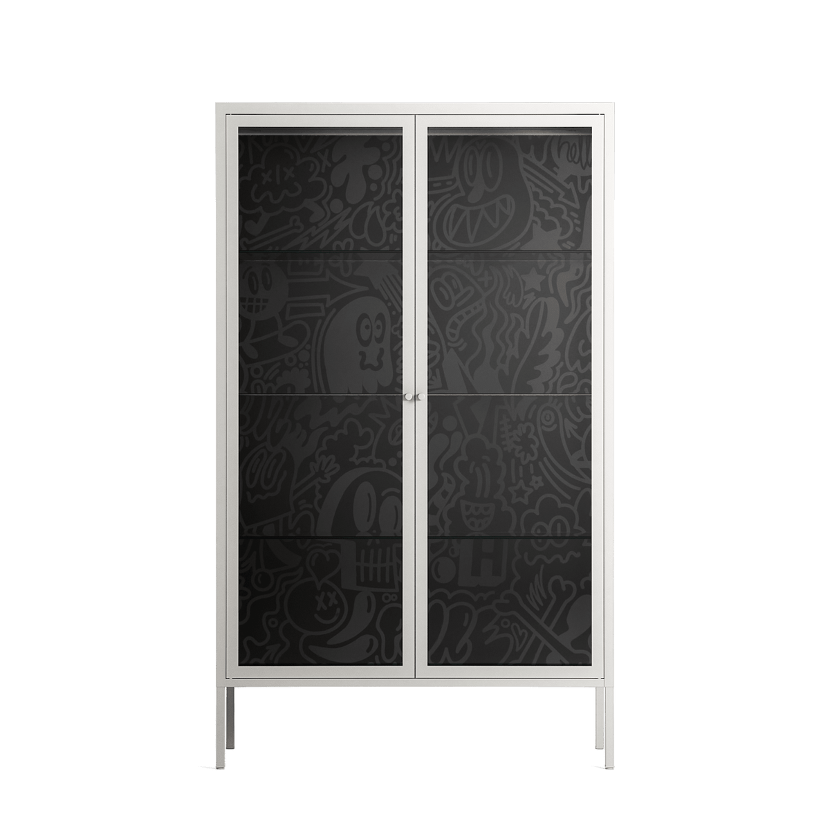 The Single Color - Cabinet - Craig Watkins - Chalk - Clear glass