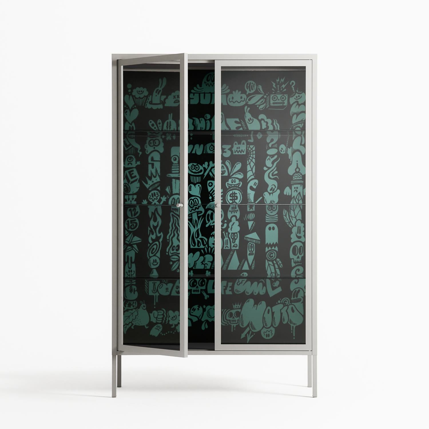 Optical Delusion - Cabinet - Craig Watkins - Chalk - Clear glass