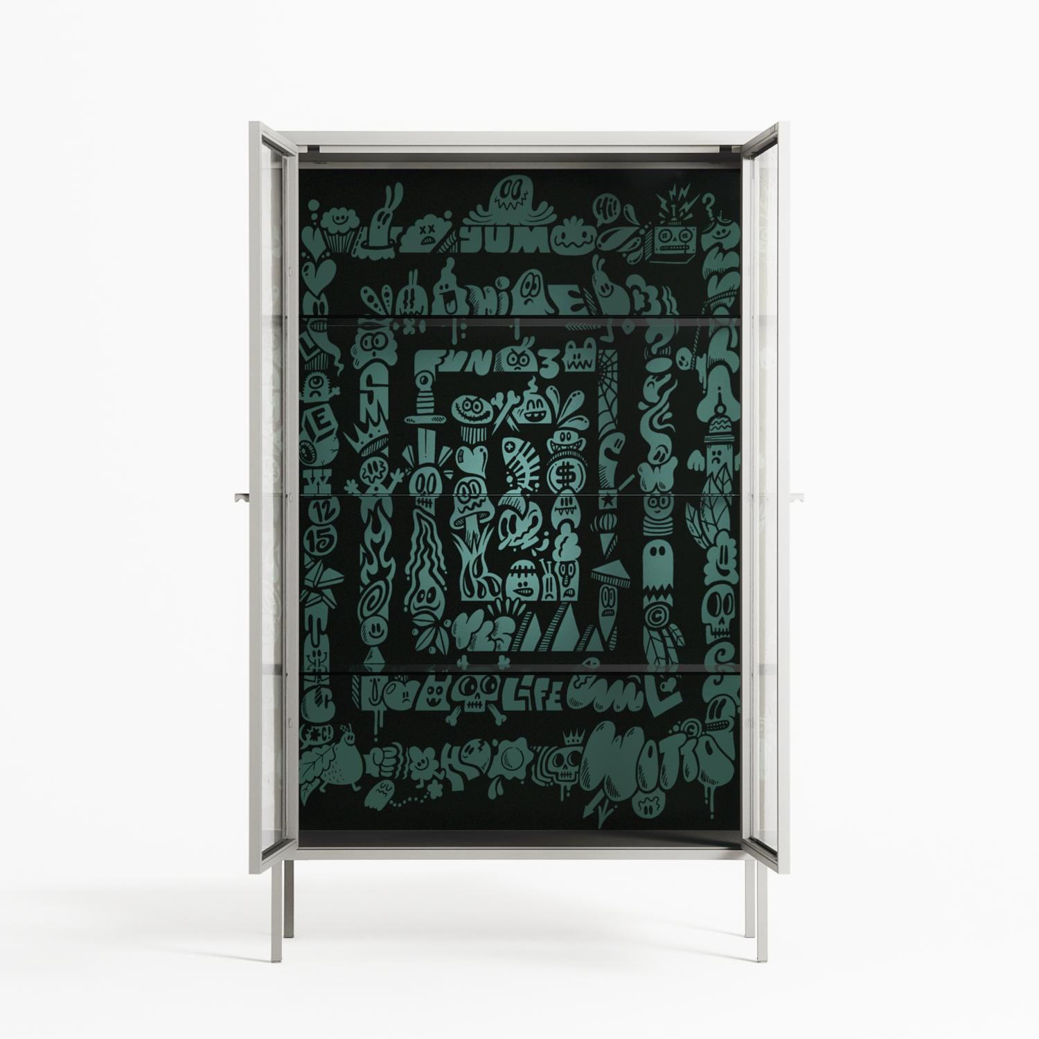 Optical Delusion - Cabinet - Craig Watkins - Chalk - Clear glass