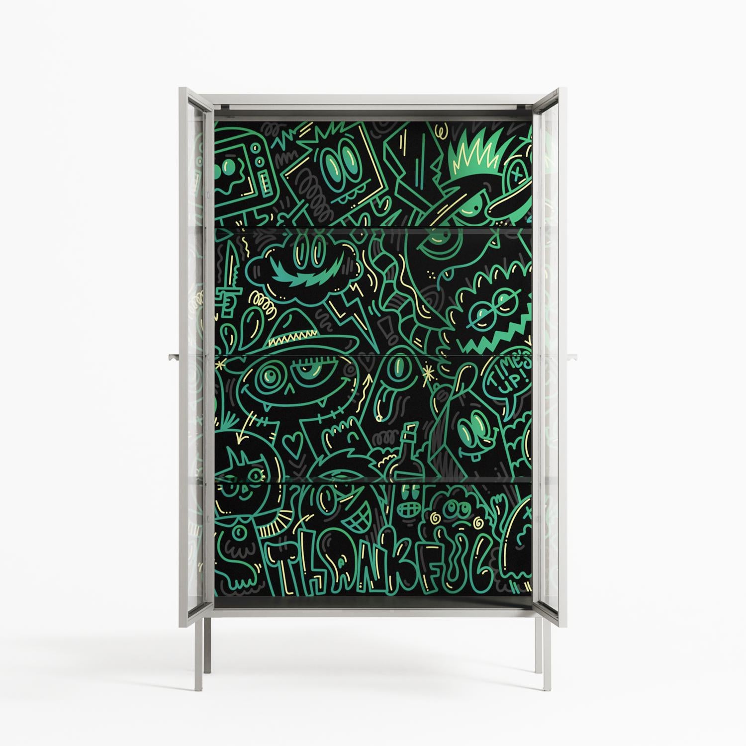 Thankful - Cabinet - Craig Watkins - Chalk - Clear glass