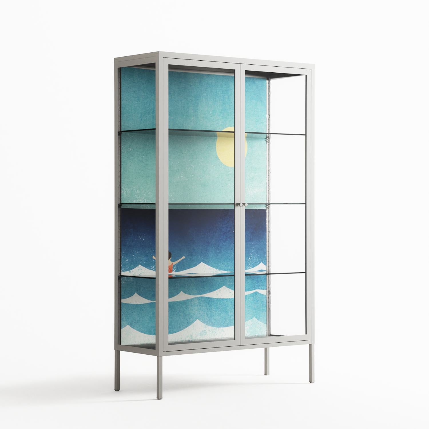 Sea Swim - Cabinet - Henry Rivers - Chalk - Clear glass
