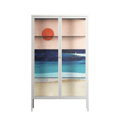 The Wave - Cabinet - Henry Rivers - Chalk - Clear glass