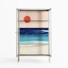 The Wave - Cabinet - Henry Rivers - Chalk - Clear glass