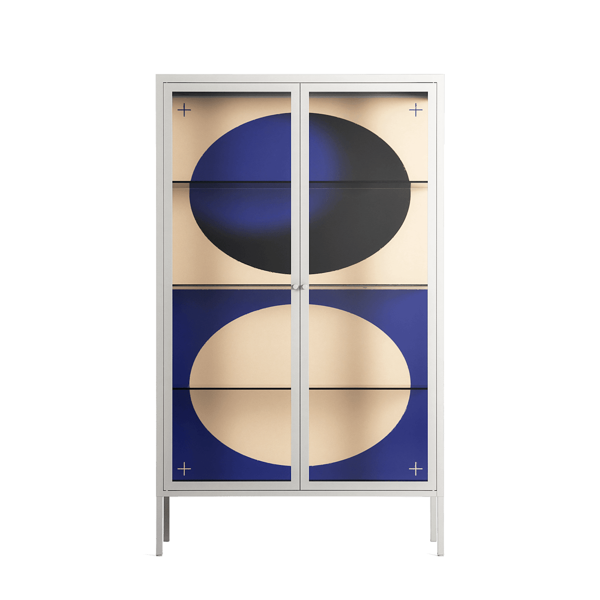 Entrance - Cabinet - Oluwasheyi Adebayo - Chalk - Clear glass
