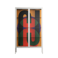 JJ - Cabinet - Oluwasheyi Adebayo - Chalk - Clear glass