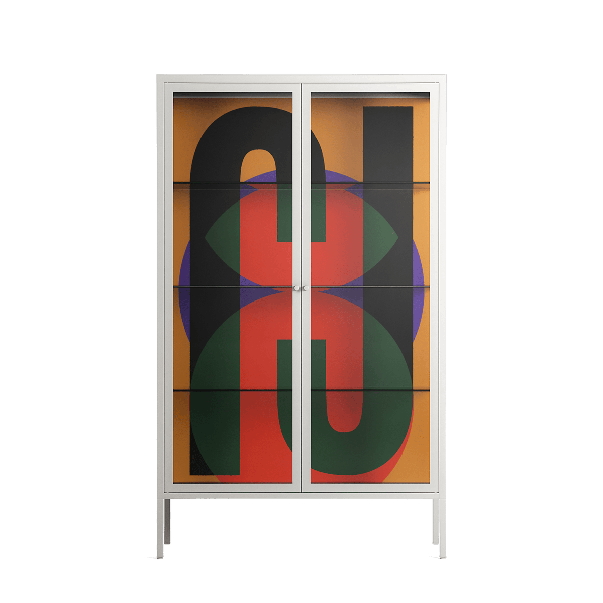 JJ - Cabinet - Oluwasheyi Adebayo - Chalk - Clear glass
