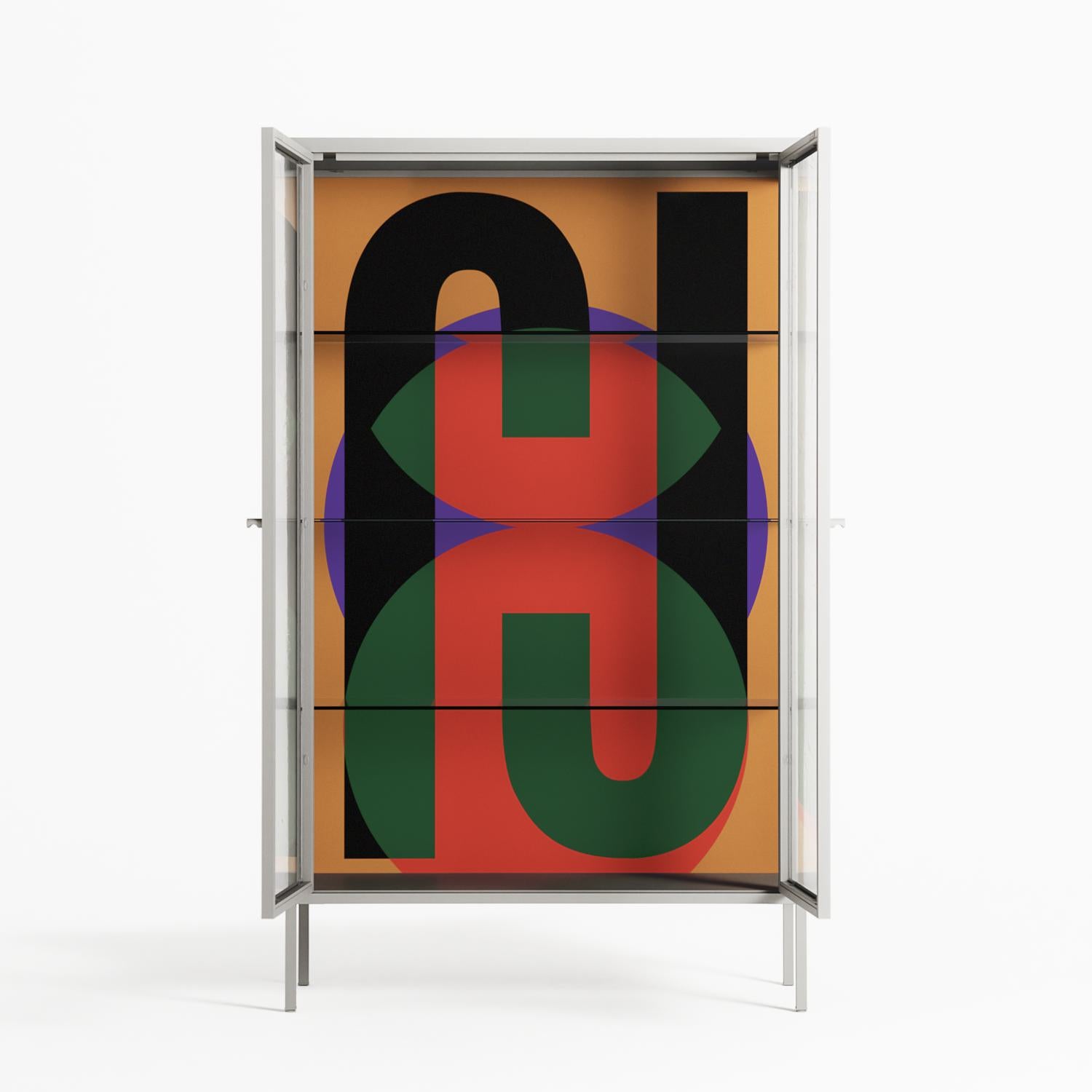 JJ - Cabinet - Oluwasheyi Adebayo - Chalk - Clear glass