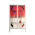 Parallel Mirage - Cabinet - Oluwasheyi Adebayo - Chalk - Clear glass