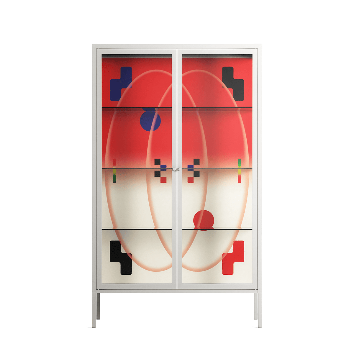Parallel Mirage - Cabinet - Oluwasheyi Adebayo - Chalk - Clear glass