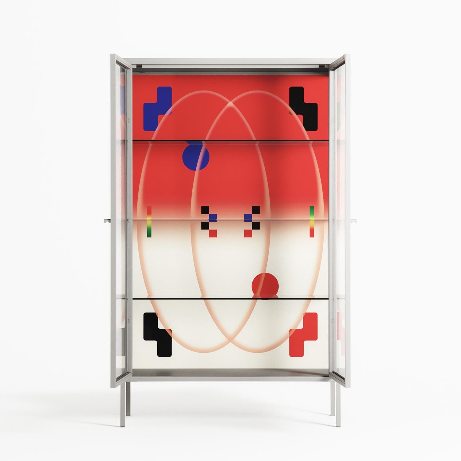 Parallel Mirage - Cabinet - Oluwasheyi Adebayo - Chalk - Clear glass