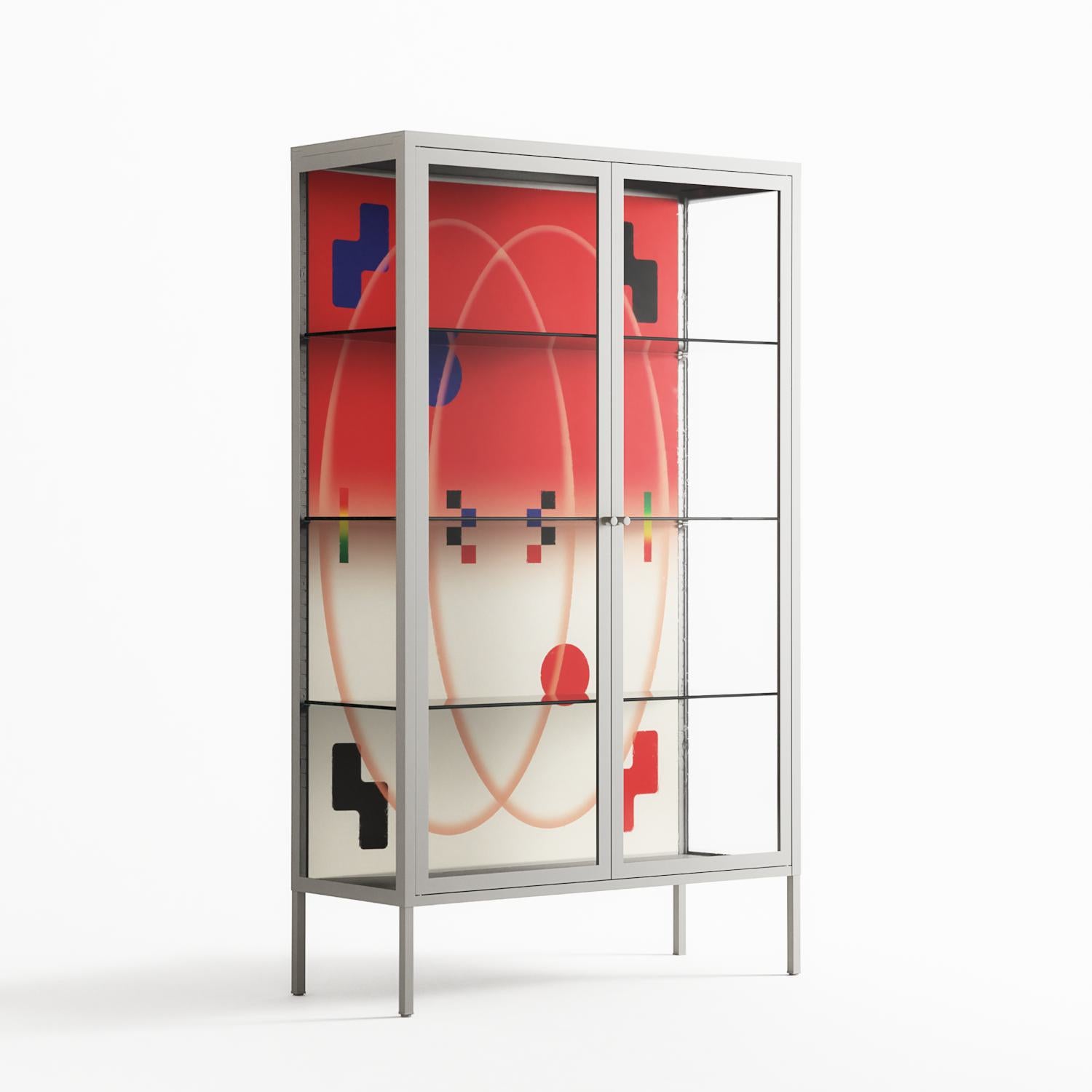 Parallel Mirage - Cabinet - Oluwasheyi Adebayo - Chalk - Clear glass