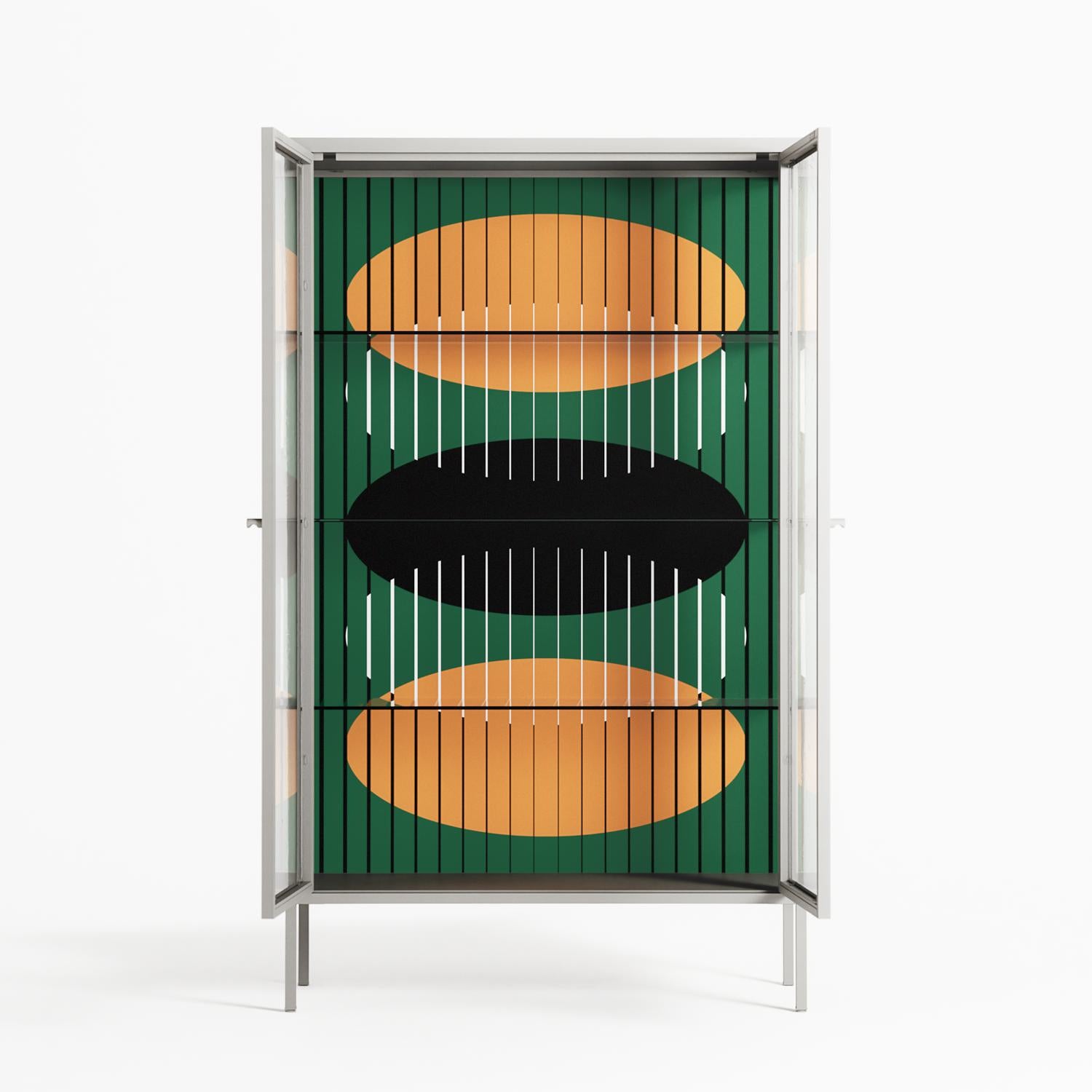 Soul Split - Cabinet - Oluwasheyi Adebayo - Chalk - Clear glass