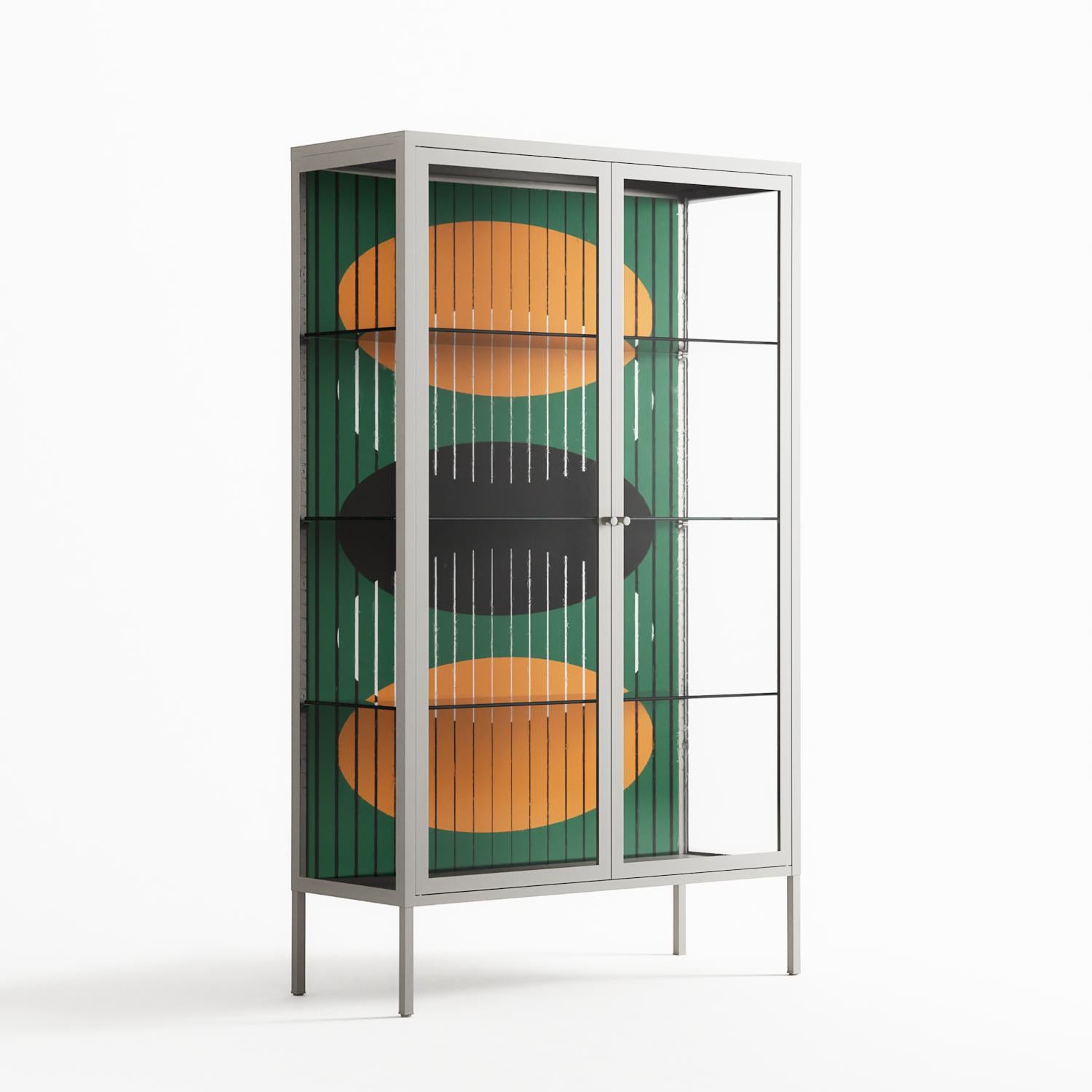 Soul Split - Cabinet - Oluwasheyi Adebayo - Chalk - Clear glass
