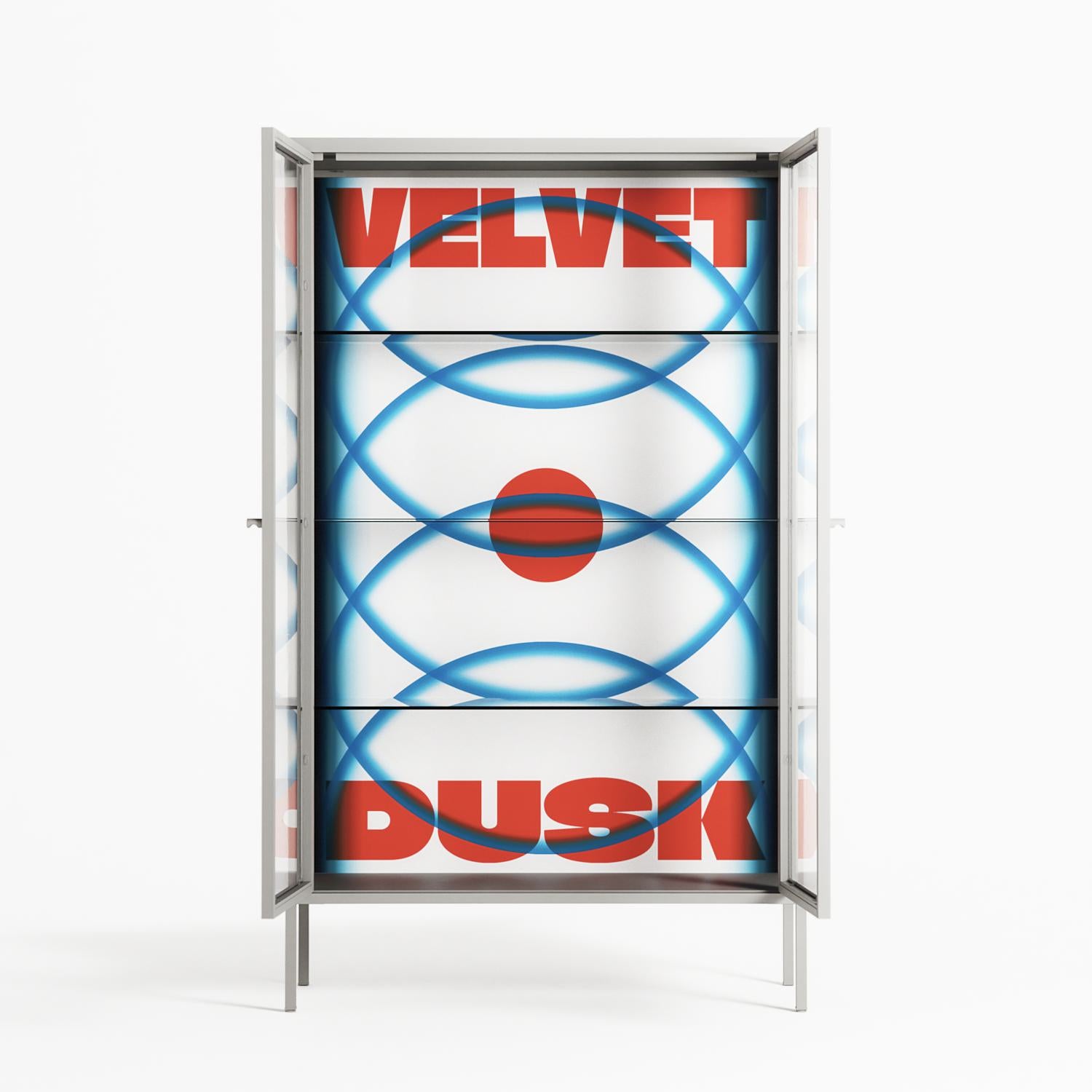 Velvet Dusk - Cabinet - Oluwasheyi Adebayo - Chalk - Clear glass