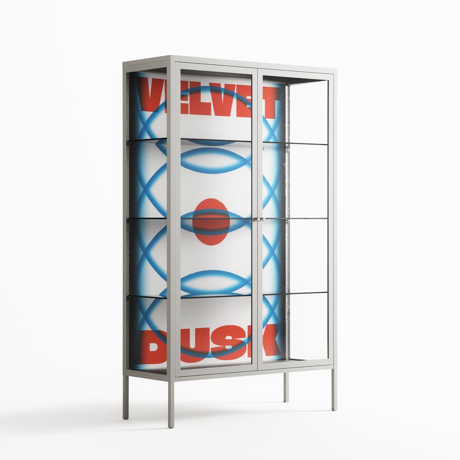 Velvet Dusk - Cabinet - Oluwasheyi Adebayo - Chalk - Clear glass