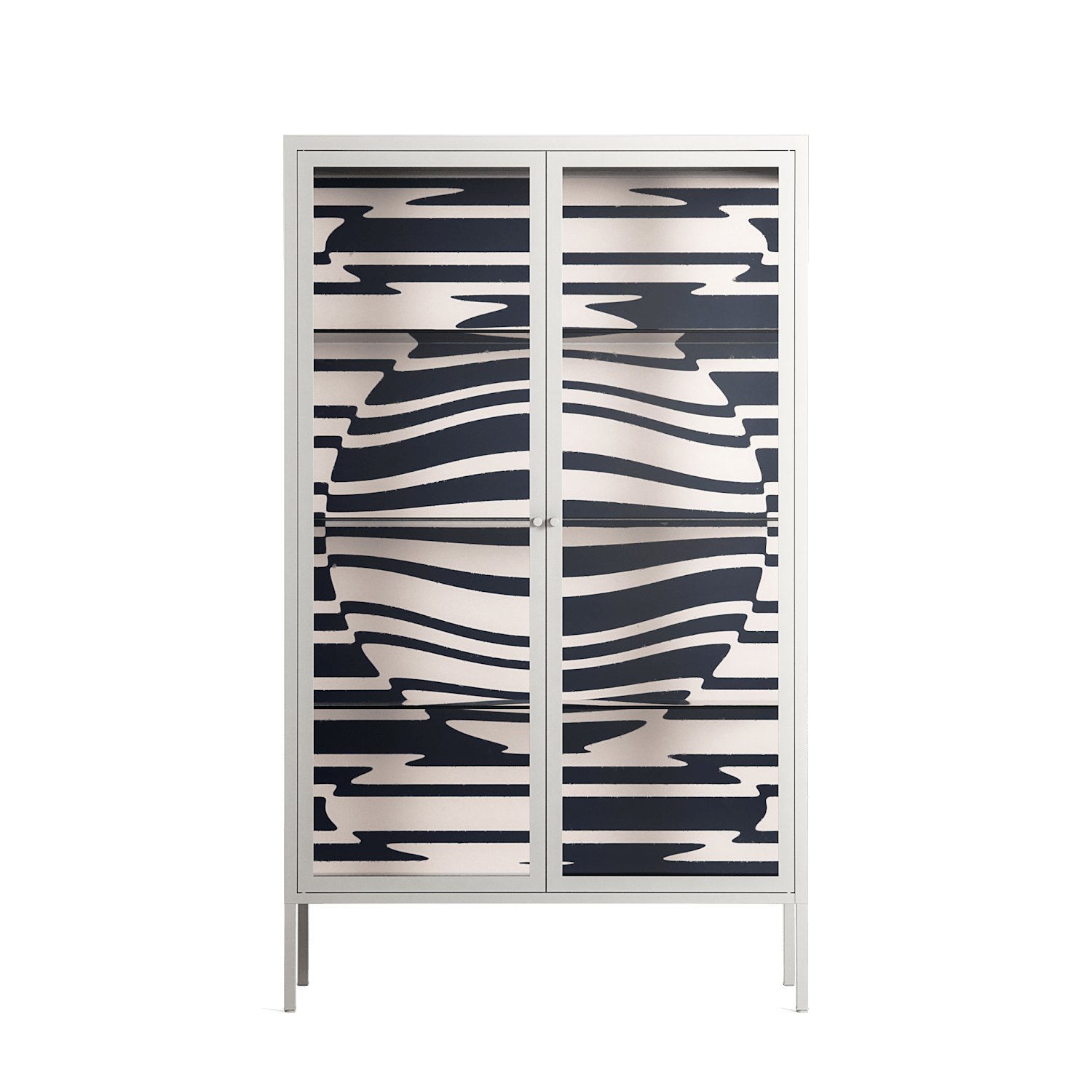 Wave Lens - Cabinet - Oluwasheyi Adebayo - Chalk - Clear glass