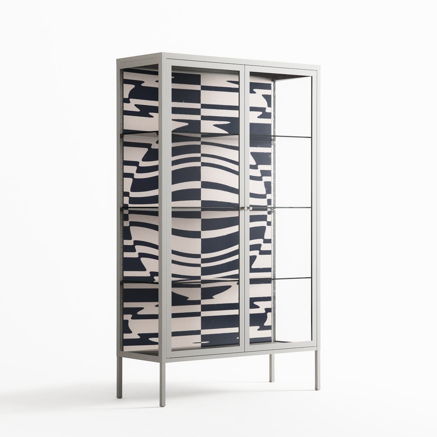 Wave Lens - Cabinet - Oluwasheyi Adebayo - Chalk - Clear glass