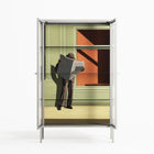 Anonymous Reader - Cabinet - Kristin Eriksson - Chalk - Clear glass