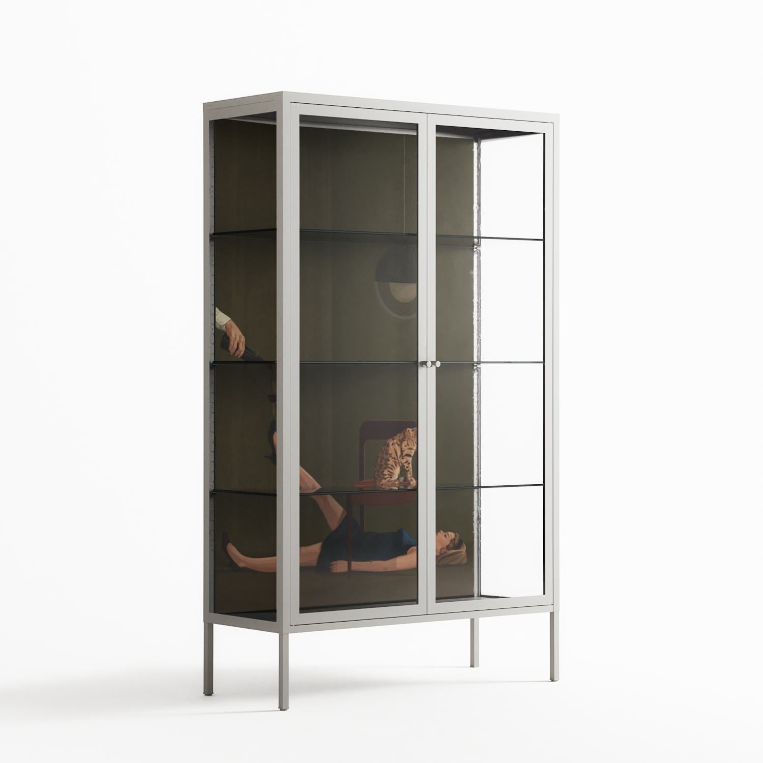 Friday Night Rituals - Cabinet - Kristin Eriksson - Chalk - Clear glass
