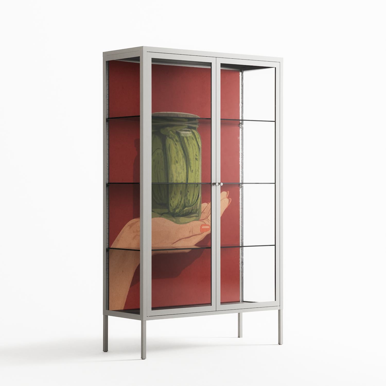 Pickles - Cabinet - Kristin Eriksson - Chalk - Clear glass