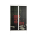 The Man Behind The Curtain - Cabinet - Kristin Eriksson - Chalk - Clear glass