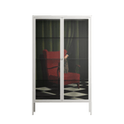 The Man Behind The Curtain - Cabinet - Kristin Eriksson - Chalk - Clear glass
