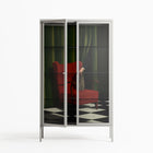 The Man Behind The Curtain - Cabinet - Kristin Eriksson - Chalk - Clear glass