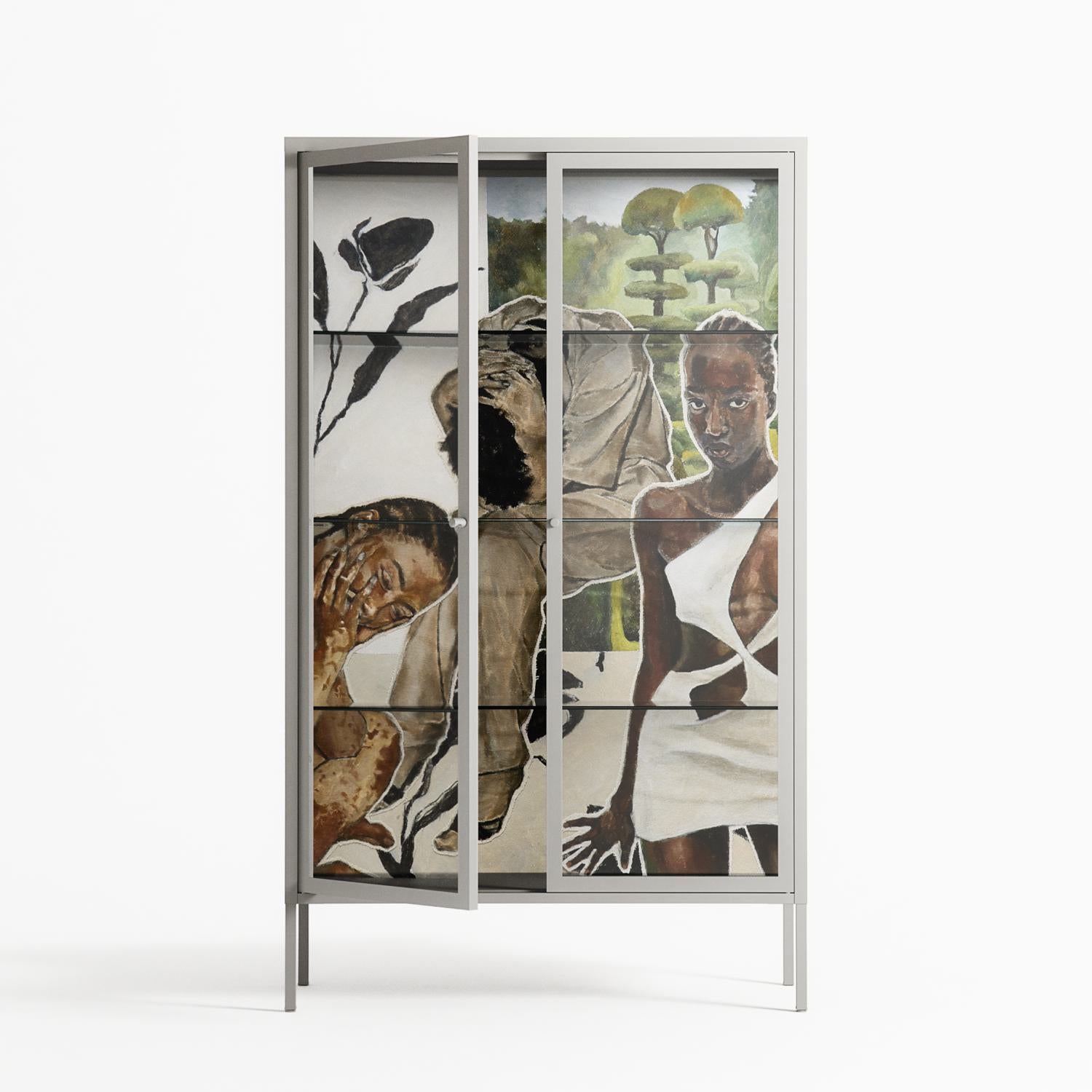 As The Rain Falls - Cabinet - Sophie Goudman-Peachey - Chalk - Clear glass