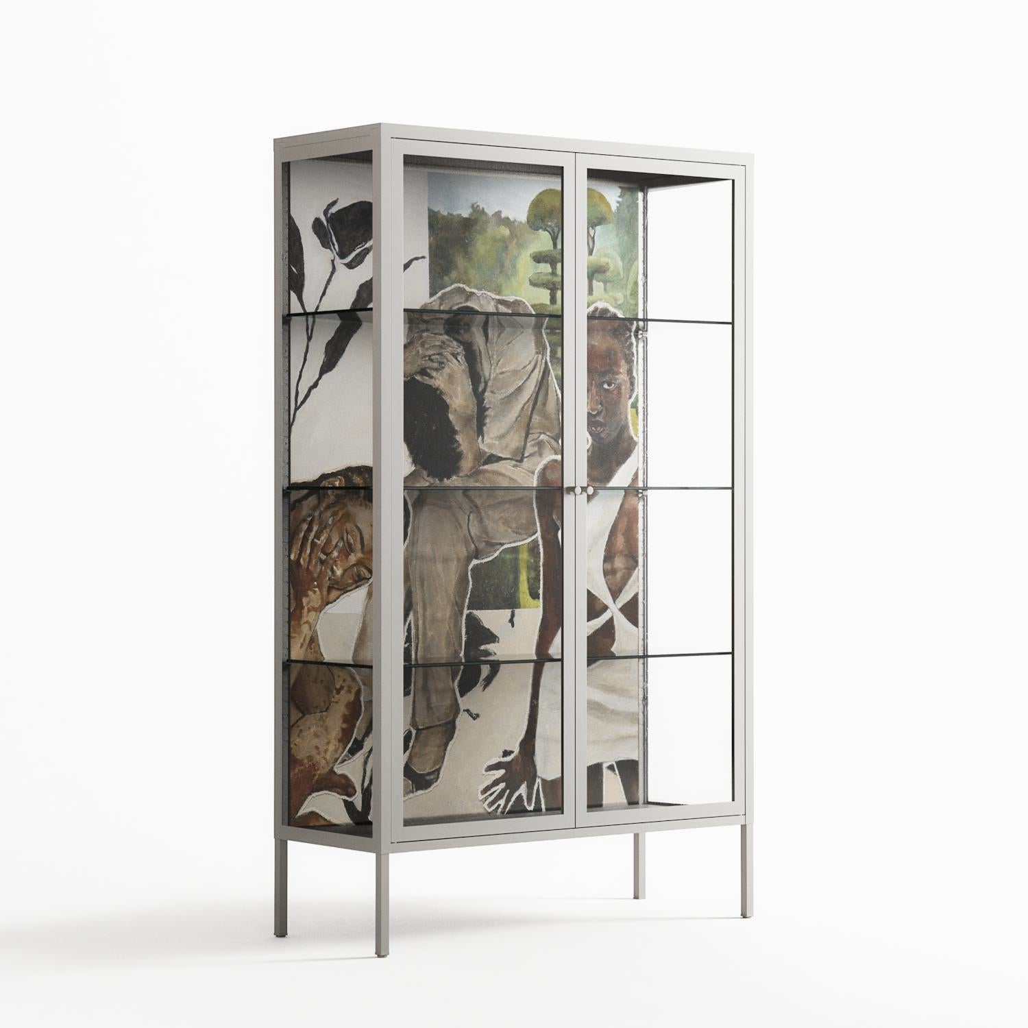 As The Rain Falls - Cabinet - Sophie Goudman-Peachey - Chalk - Clear glass