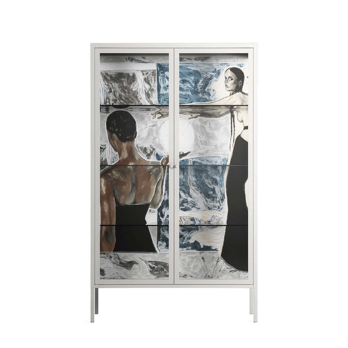 Balance - Cabinet - Sophie Goudman-Peachey - Chalk - Clear glass