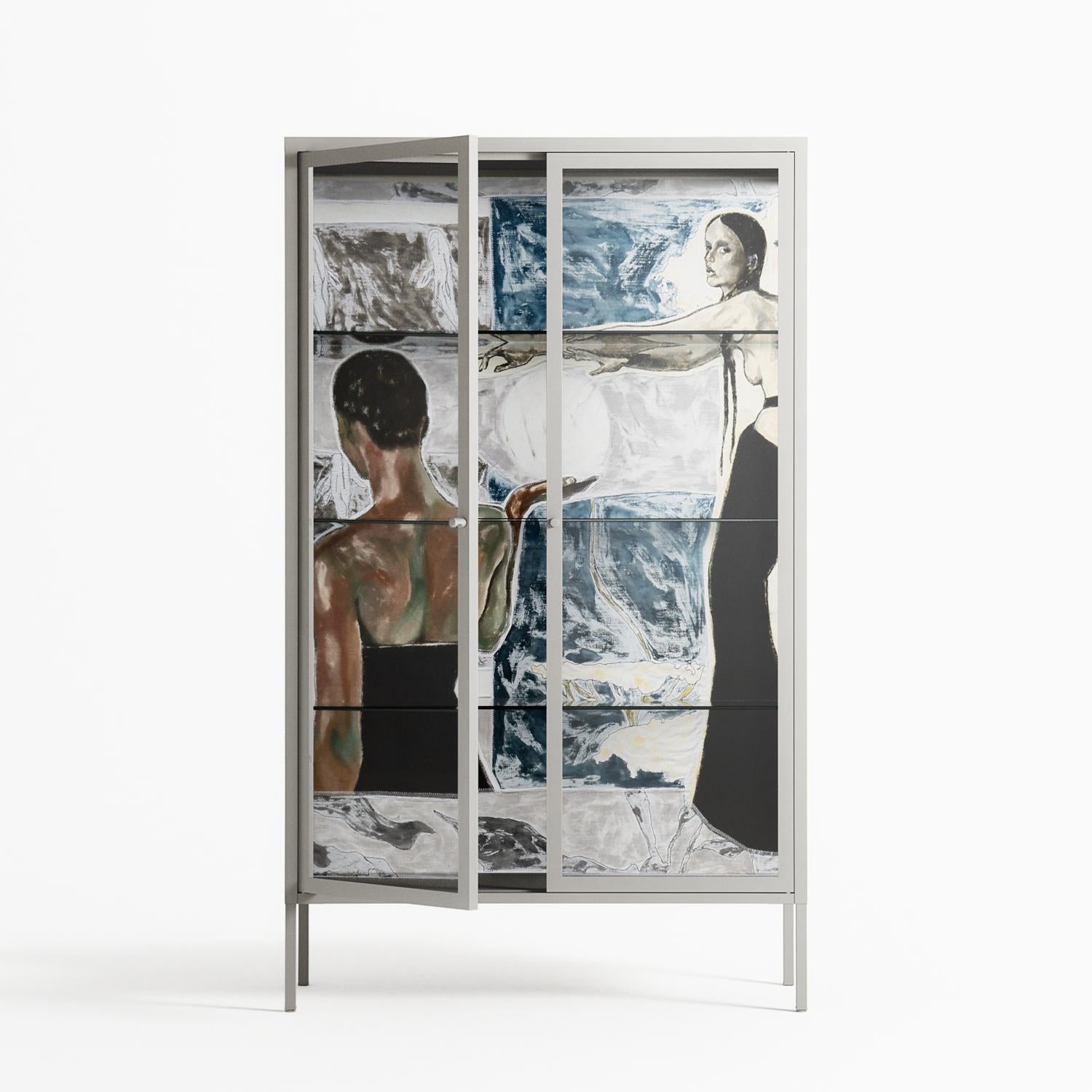 Balance - Cabinet - Sophie Goudman-Peachey - Chalk - Clear glass