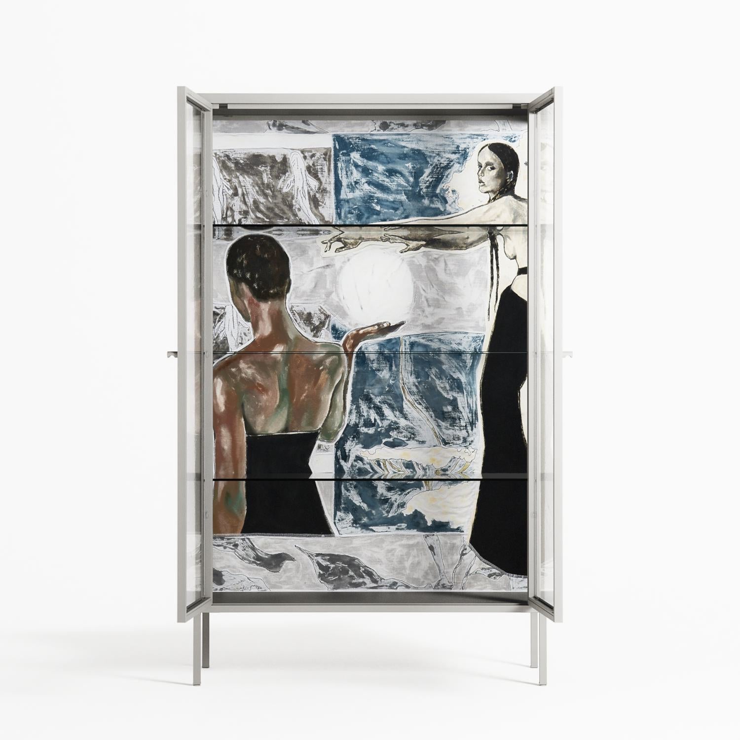 Balance - Cabinet - Sophie Goudman-Peachey - Chalk - Clear glass