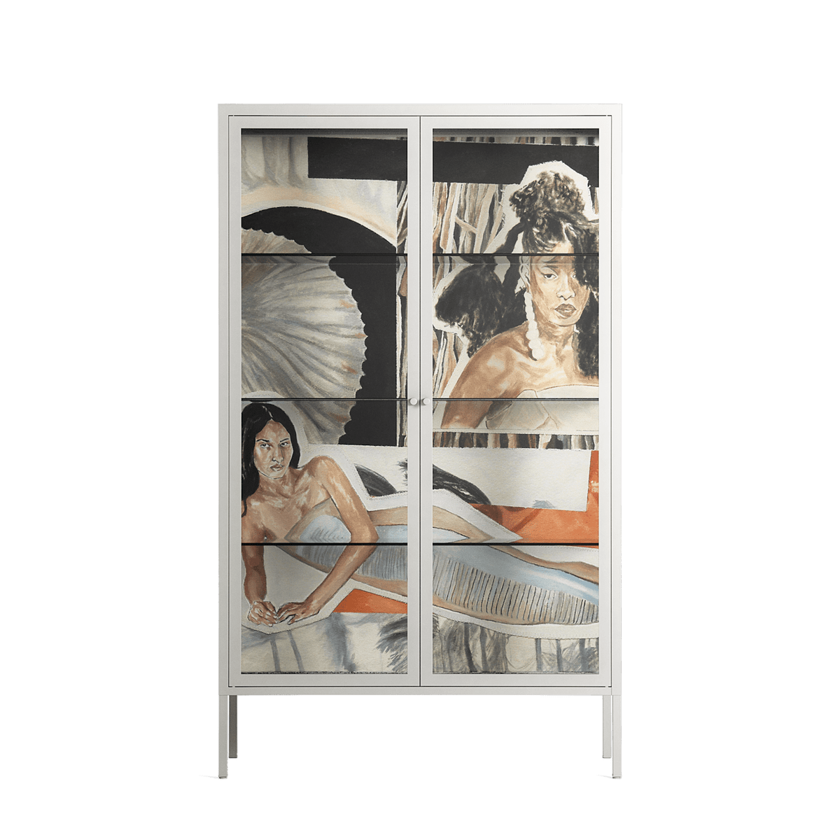 Sweet Far Away - Cabinet - Sophie Goudman-Peachey - Chalk - Clear glass