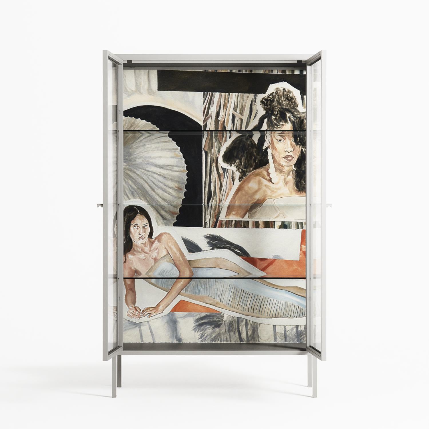 Sweet Far Away - Cabinet - Sophie Goudman-Peachey - Chalk - Clear glass
