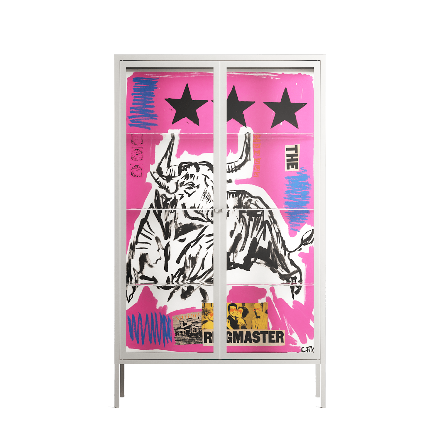 The Ringmaster - Cabinet - Caitlin Flood-Molyneux - Chalk - Clear glas ...