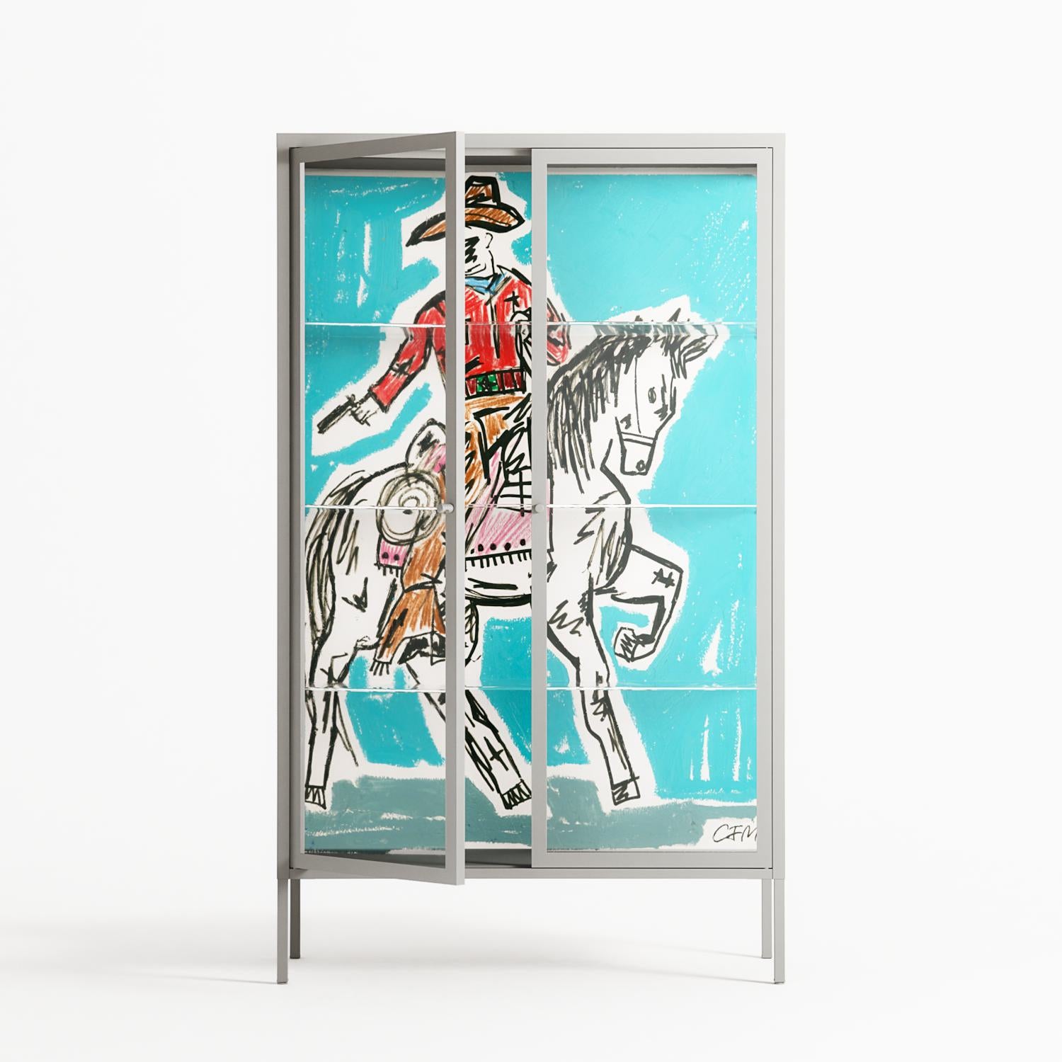 Rush - Cabinet - Caitlin Flood-Molyneux - Chalk - Clear glass