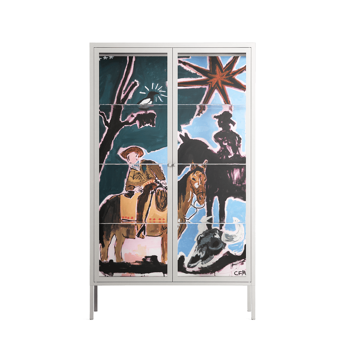 Hidden Sorrow - Cabinet - Caitlin Flood-Molyneux - Chalk - Clear glass