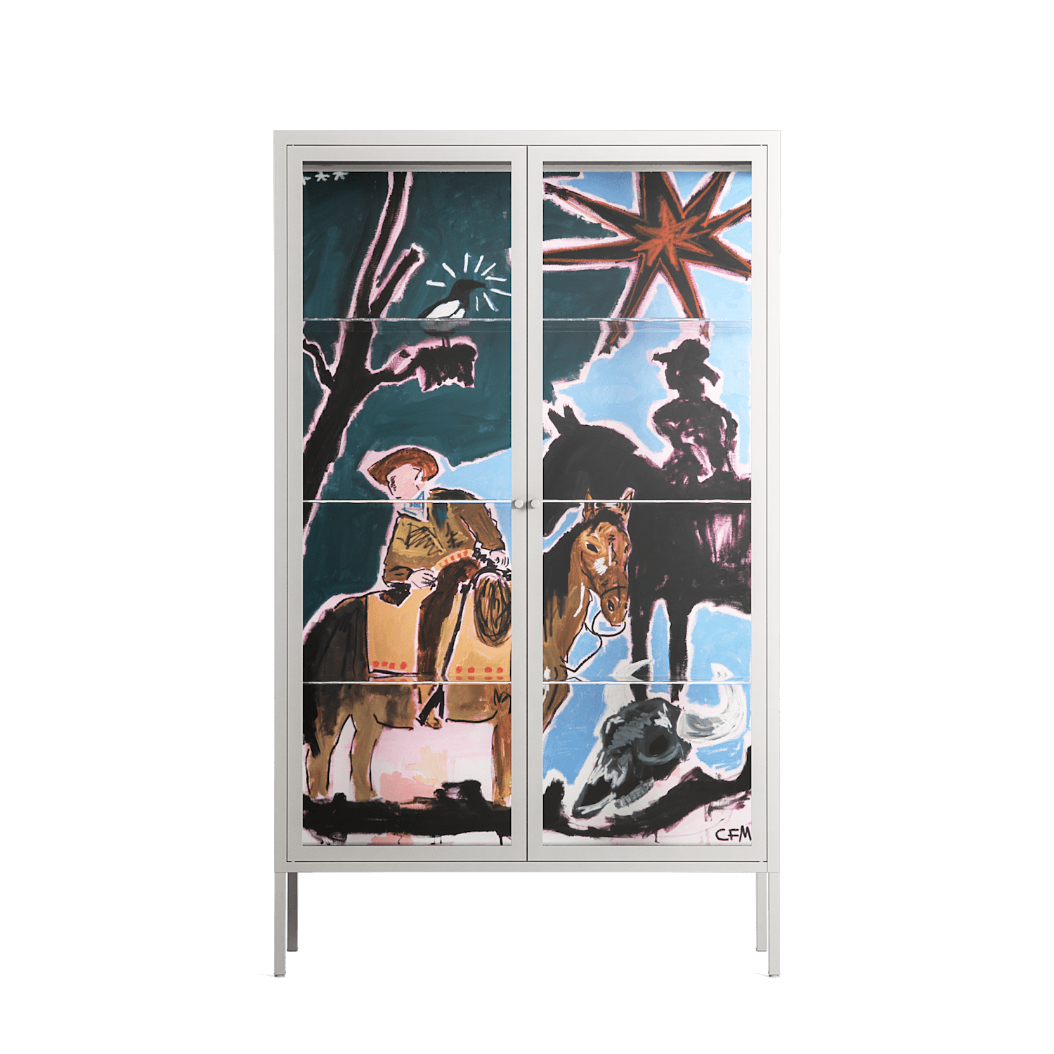 Hidden Sorrow - Cabinet - Caitlin Flood-Molyneux - Chalk - Clear glass