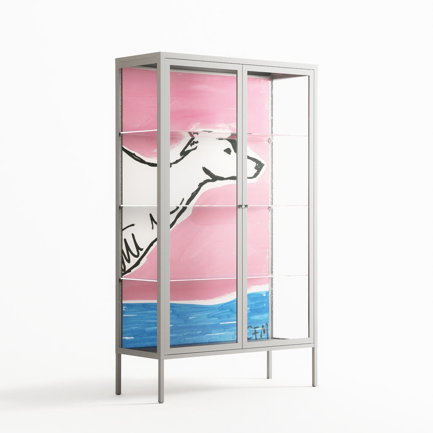 Fleeing - Cabinet - Caitlin Flood-Molyneux - Chalk - Clear glass