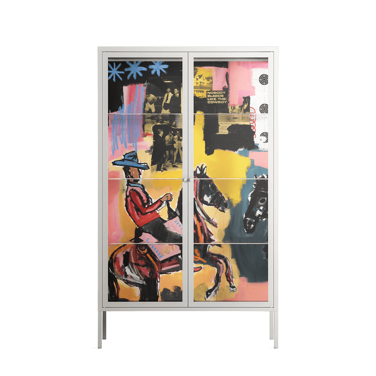 Deadlock - Cabinet - Caitlin Flood-Molyneux - Chalk - Clear glass