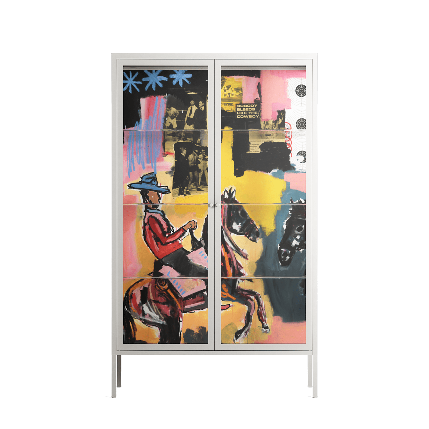 Deadlock - Cabinet - Caitlin Flood-Molyneux - Chalk - Clear glass